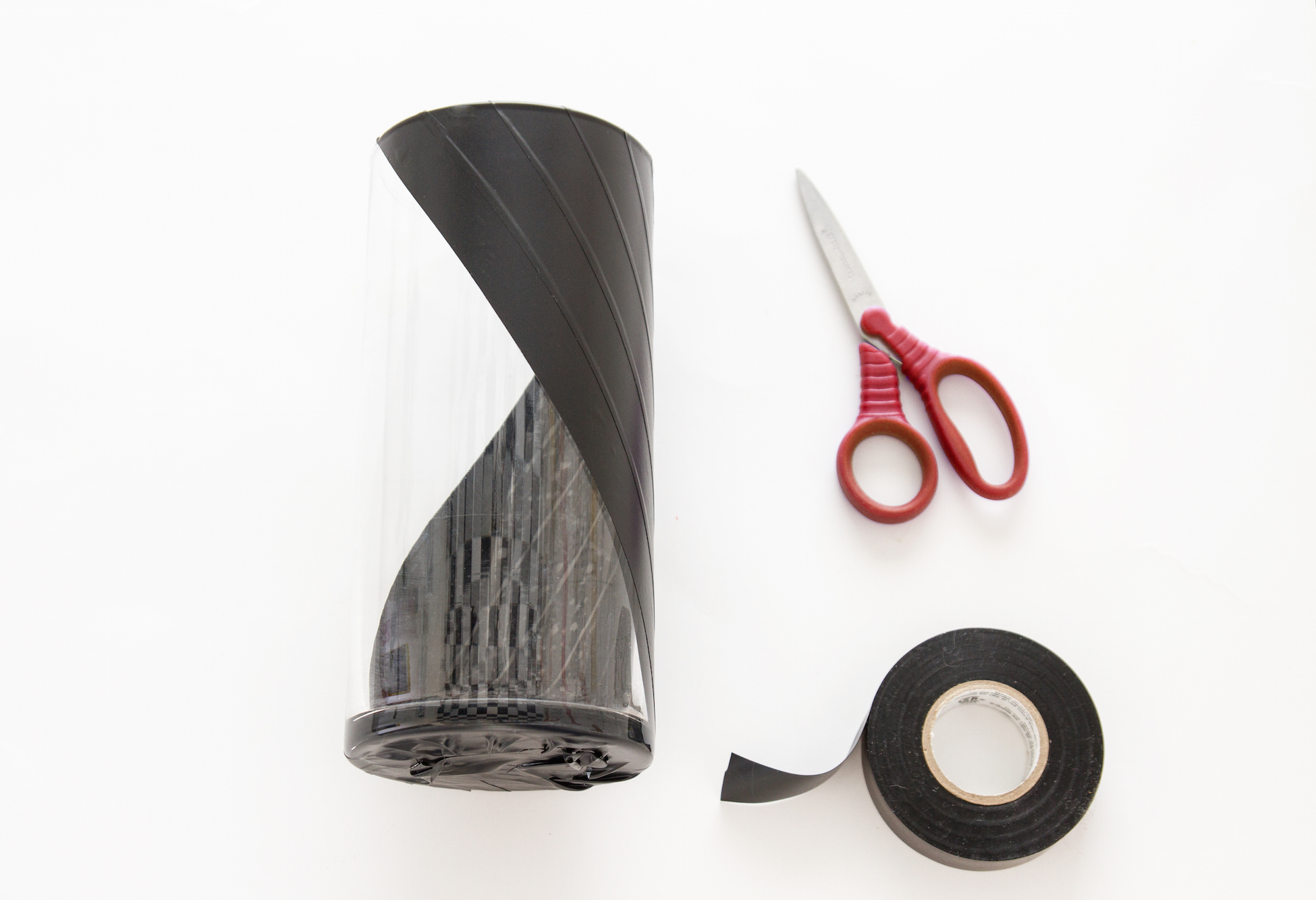 taping vase for glass etching