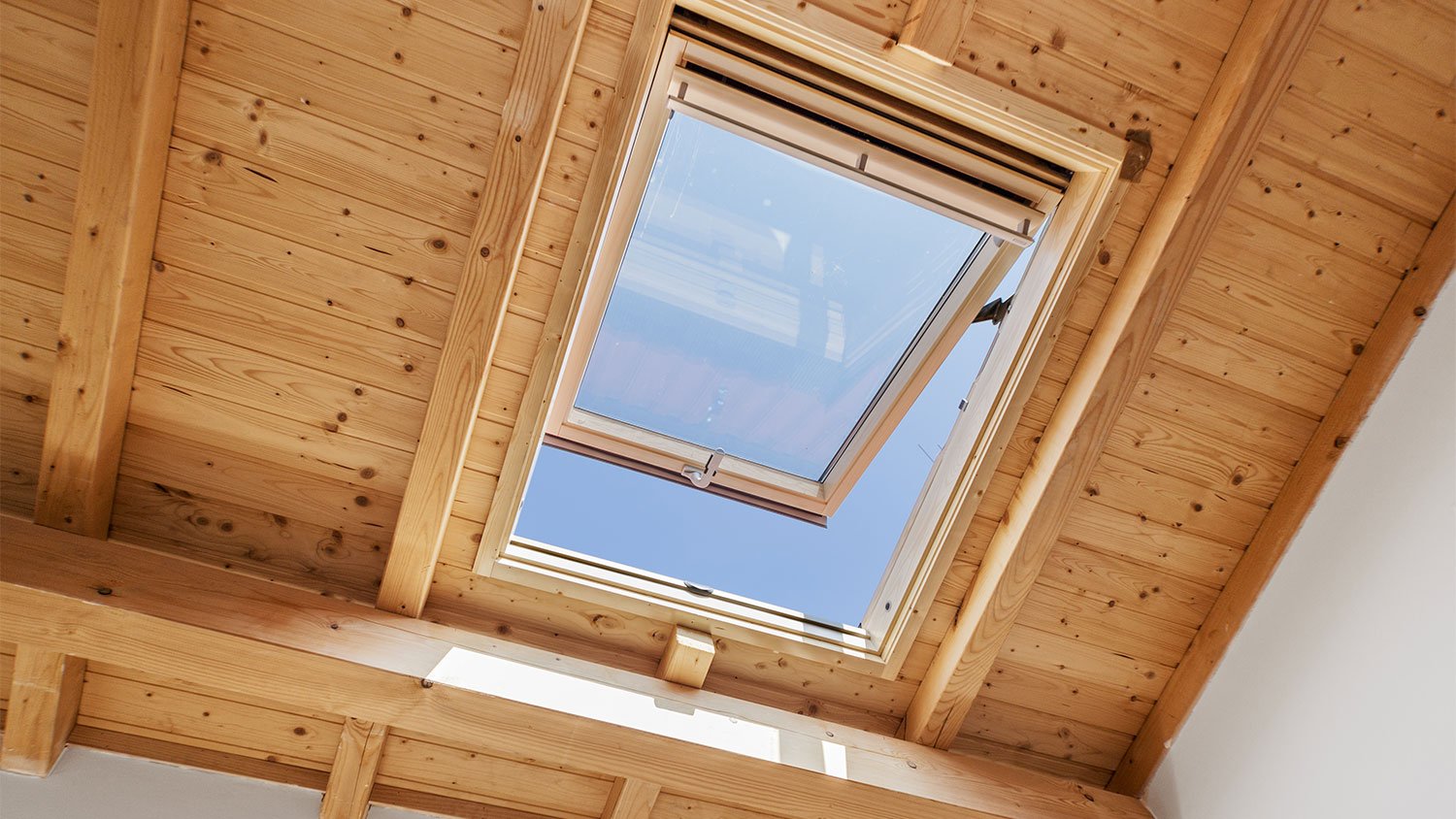 A view of a ventilating skylight