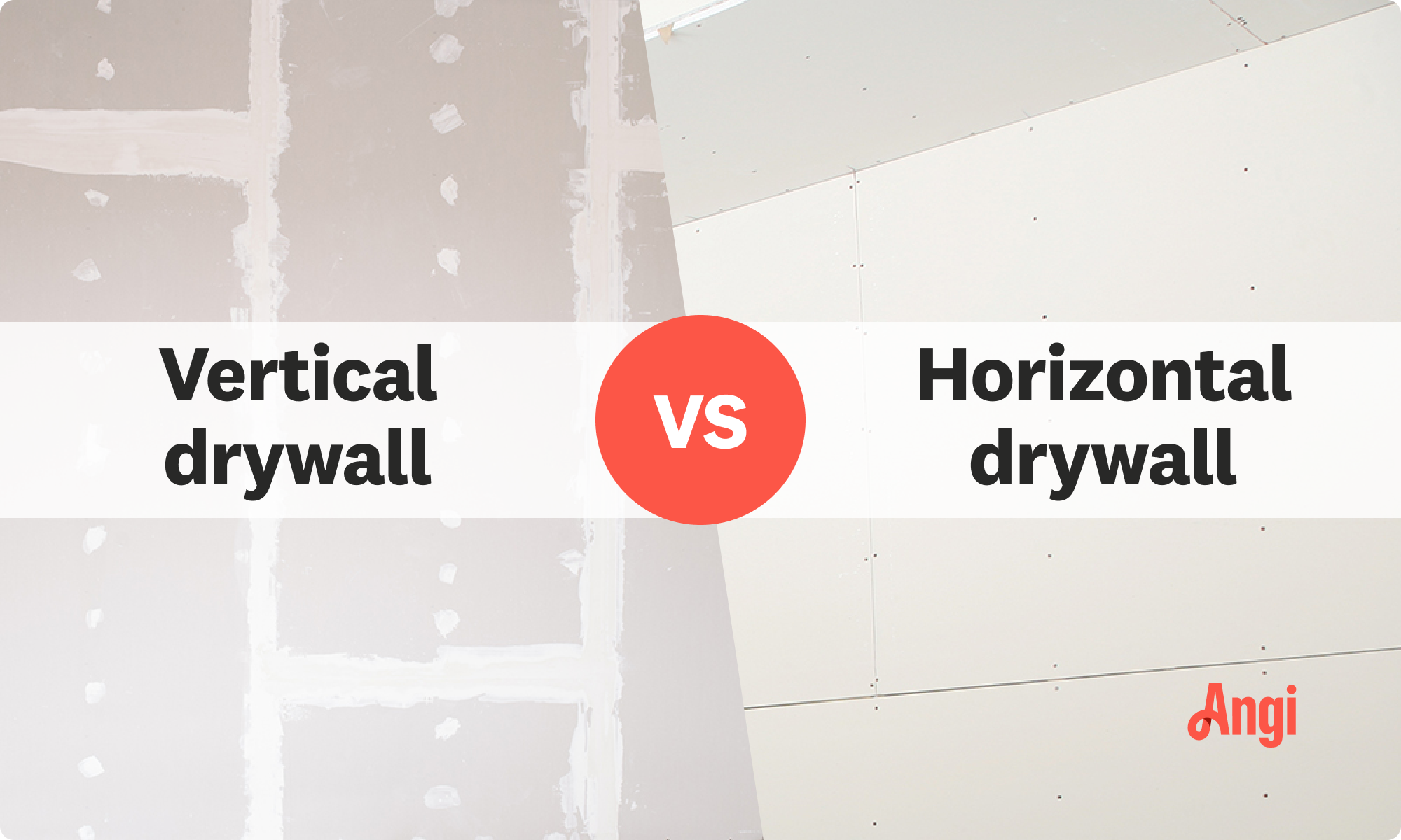 Vertical drywall versus horizontal drywall visual comparison