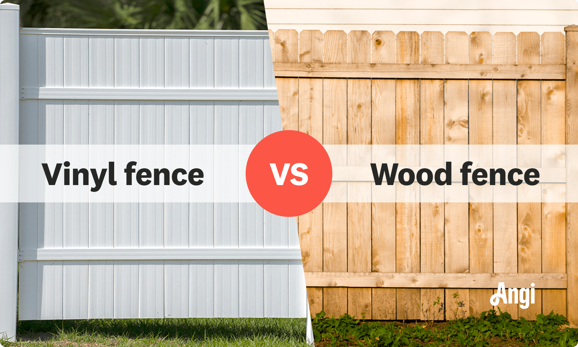 Vinyl fence versus wood fence visual comparison