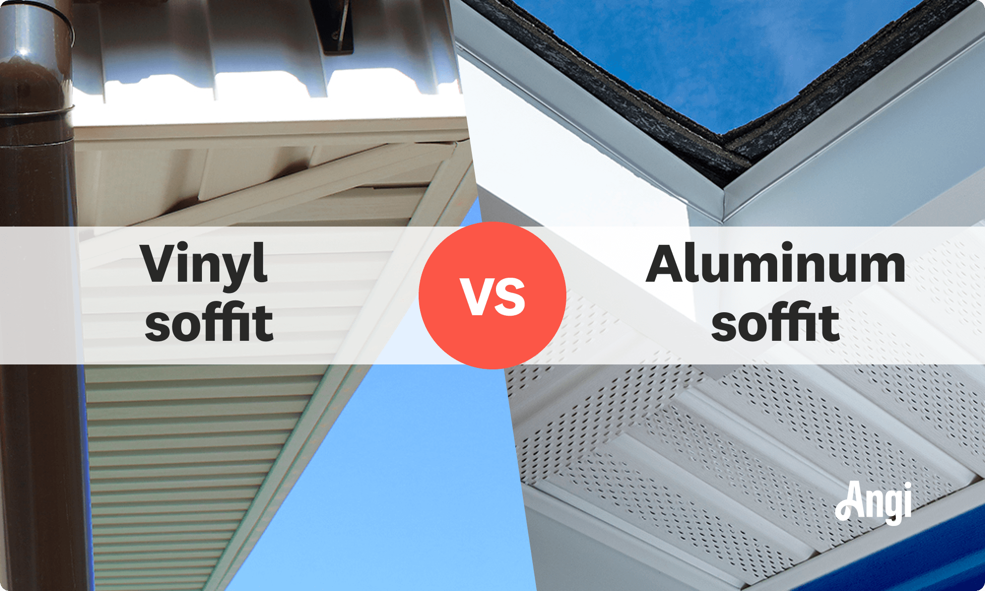 Vinyl soffit versus aluminum soffit visual comparison