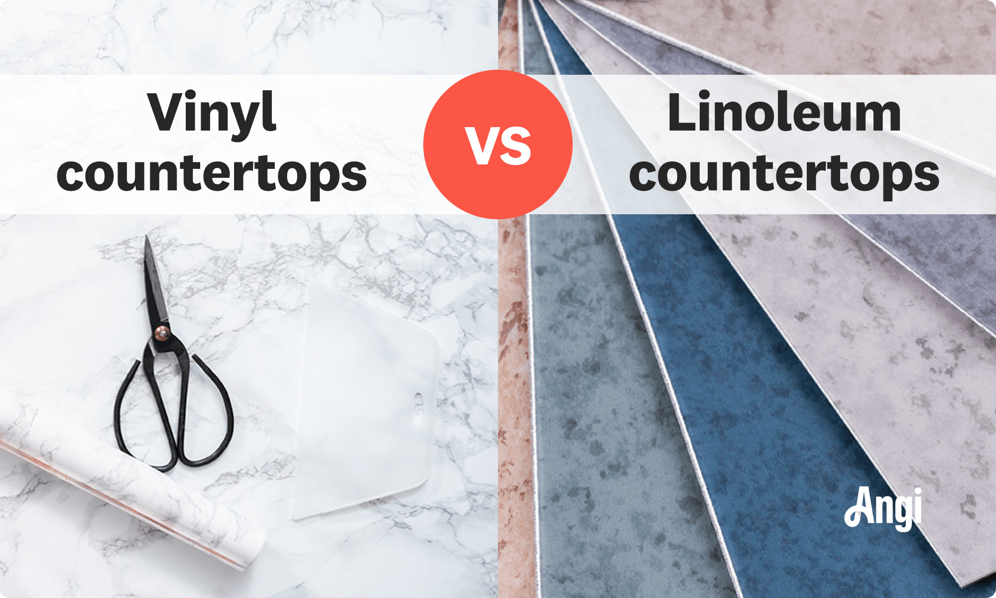 Vinyl countertops versus linoleum countertops visual comparison