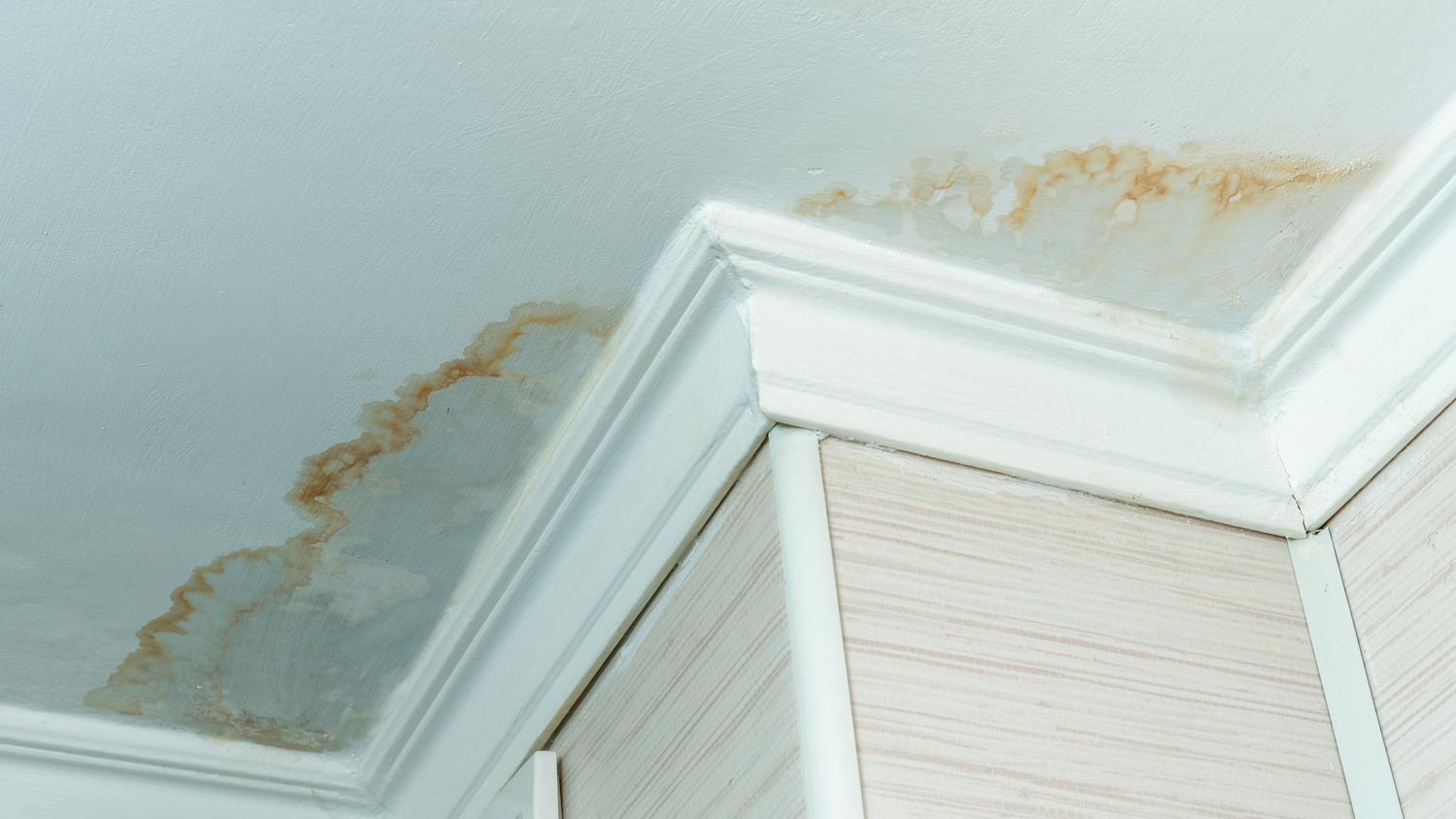 water damage on ceiling