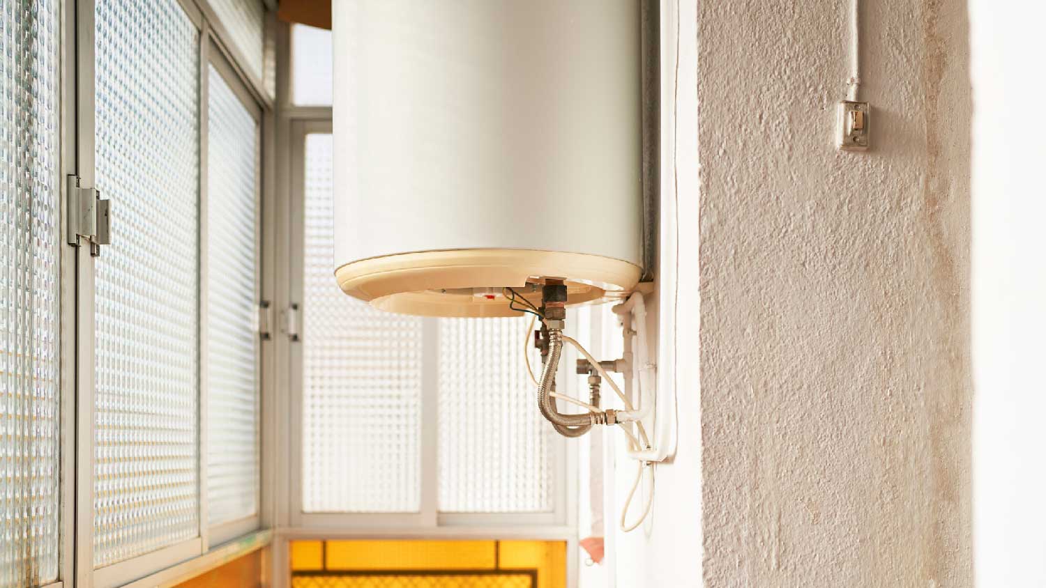 A water heater at a home