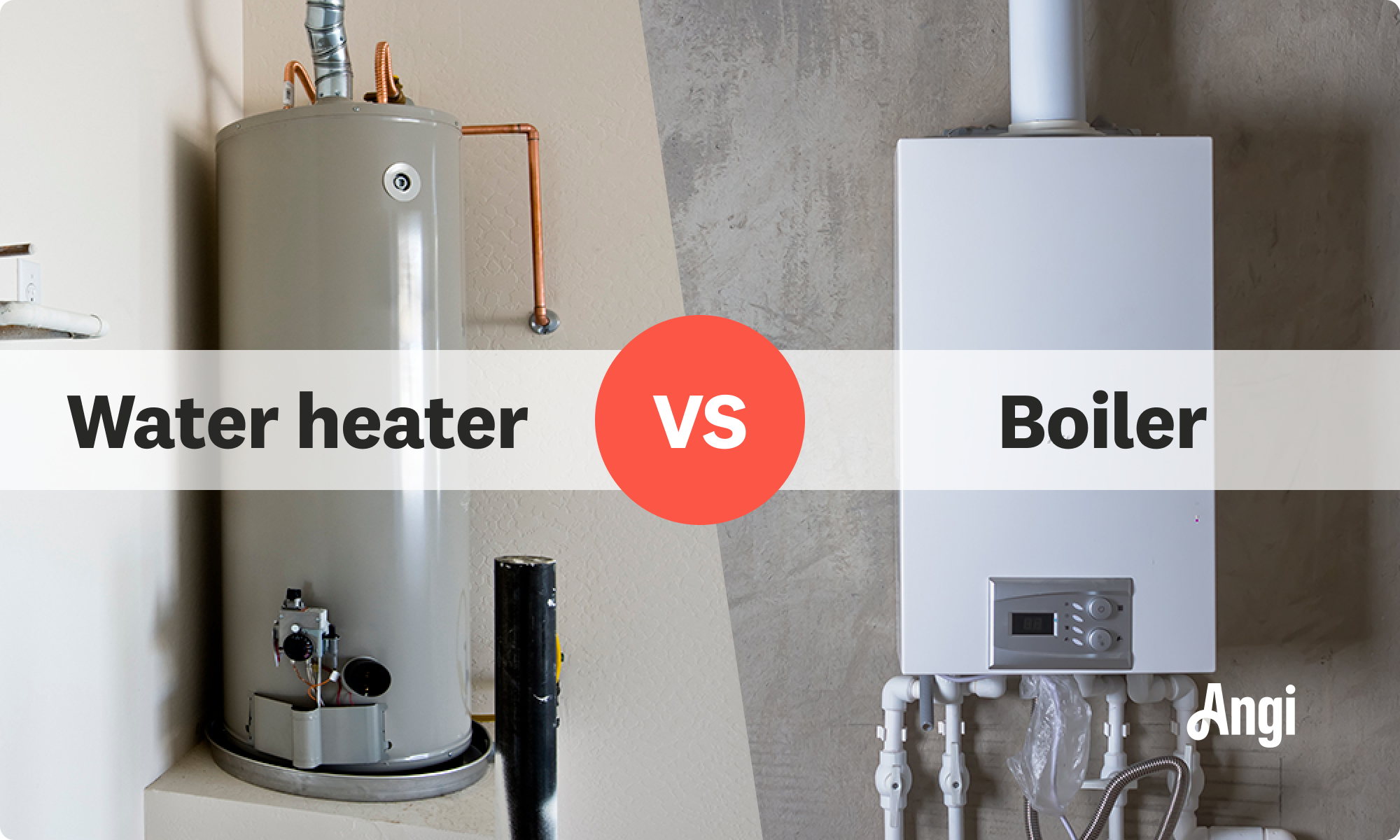 Water heater versus boiler visual comparison