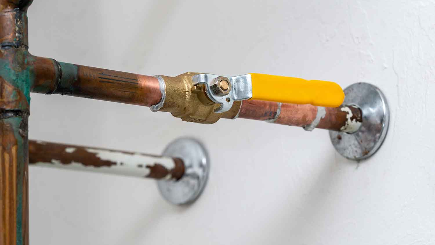 Water supply valve is open