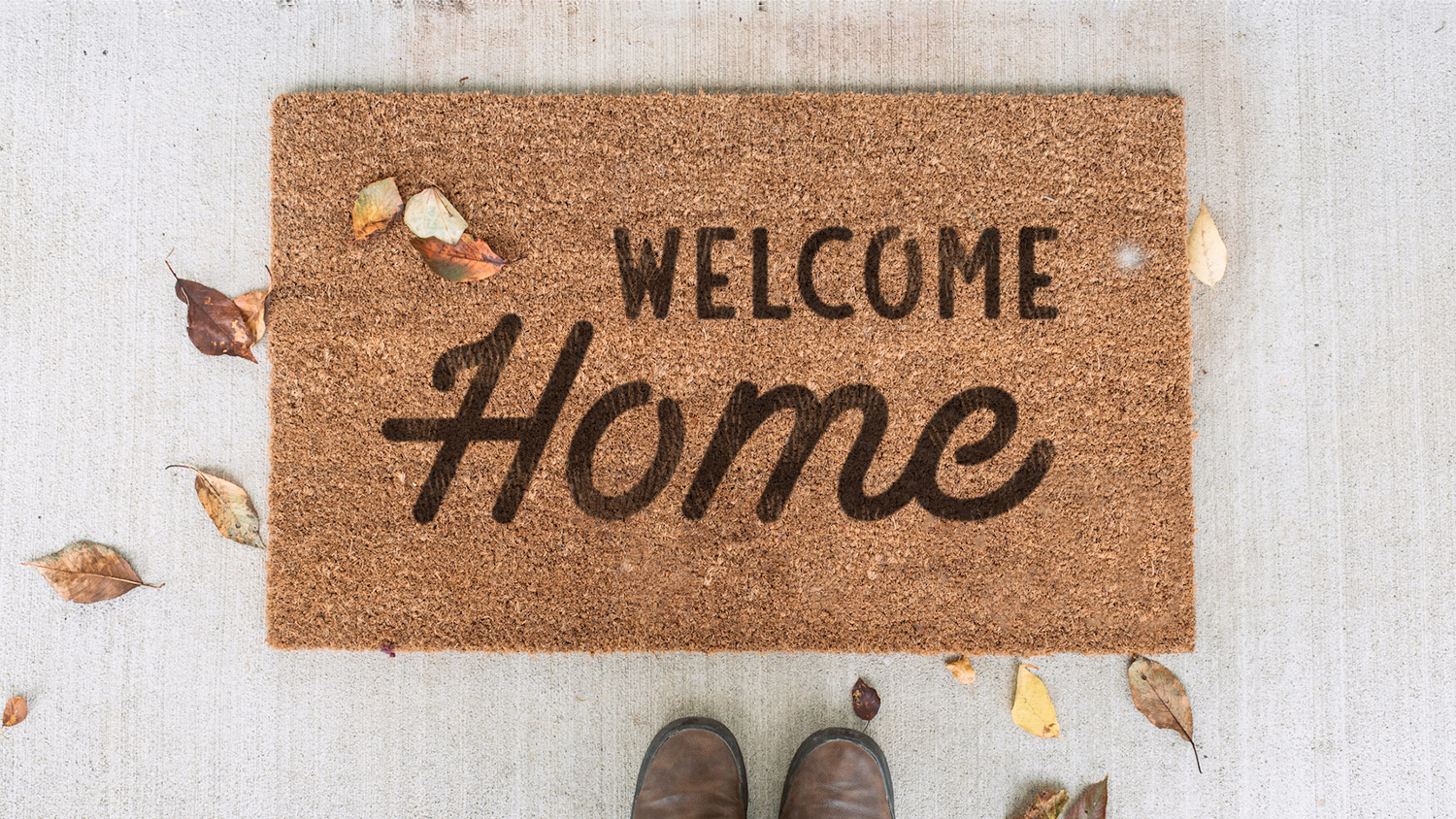 "Welcome Home" doormat