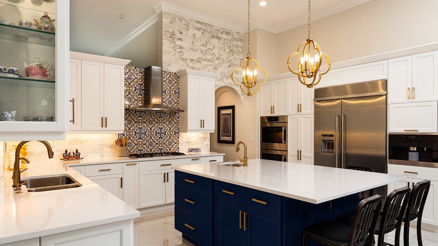 Nice house with white countertops