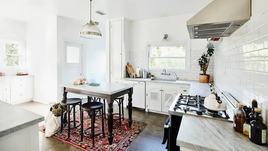 Bright white kitchen