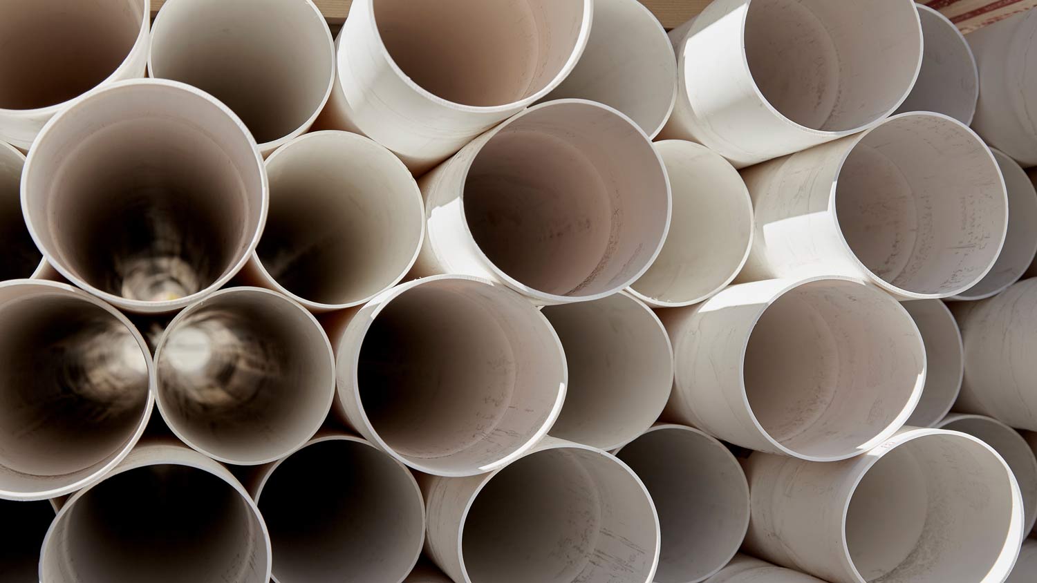 white plastic pvc pipes