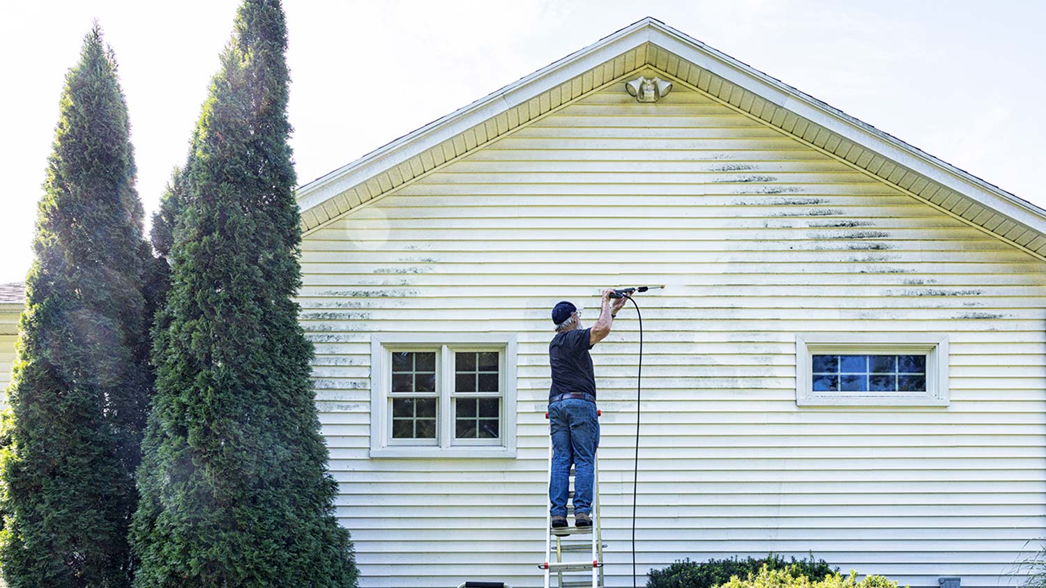 DIY Power Washing House Siding