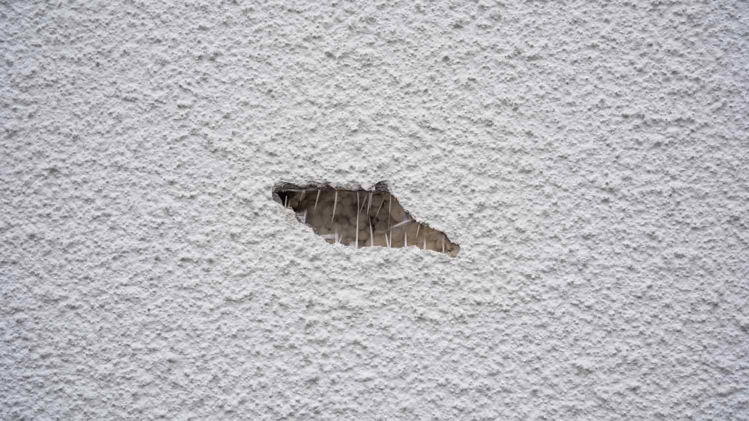 wide crack in wall