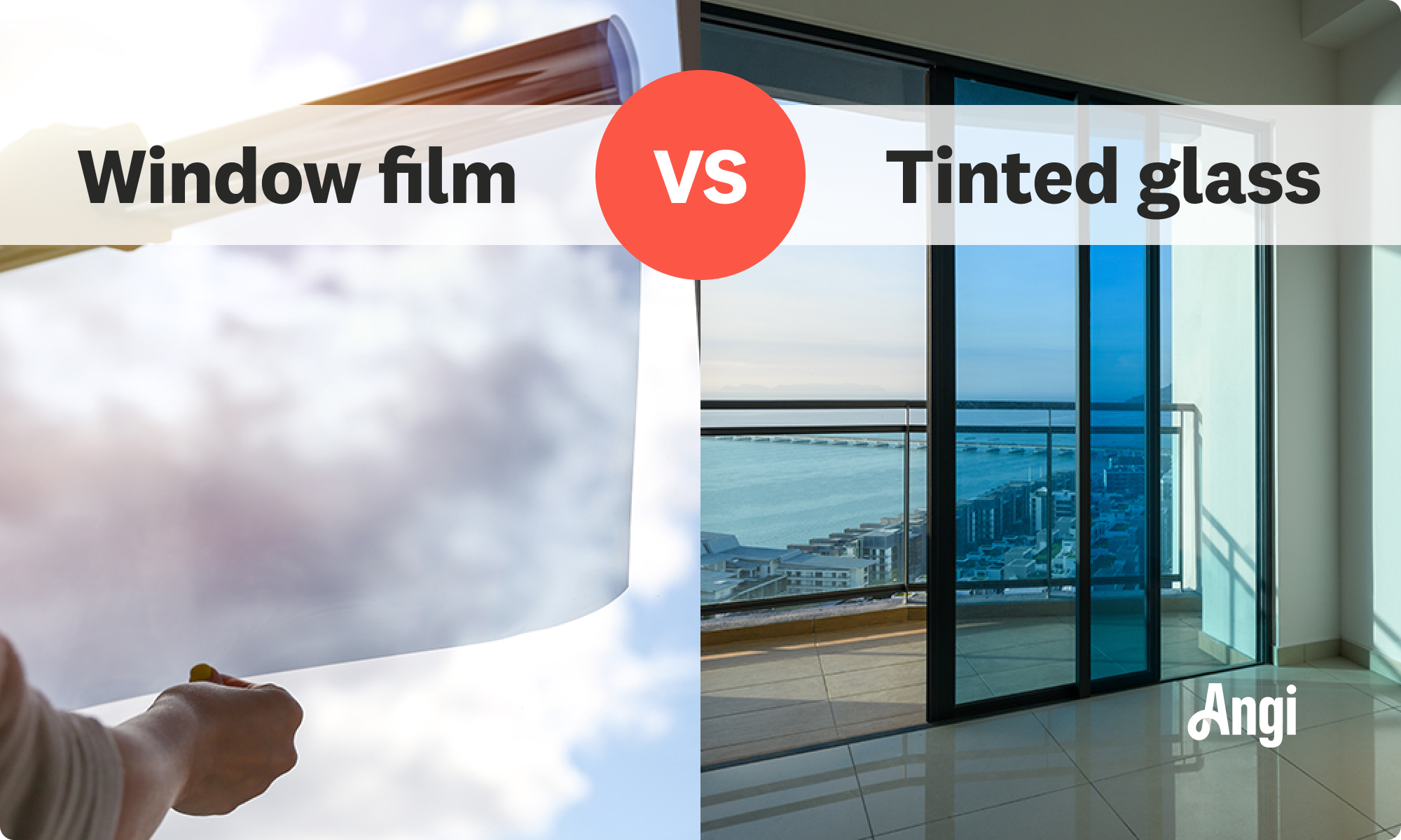 Window film versus tinted glass visually comparison