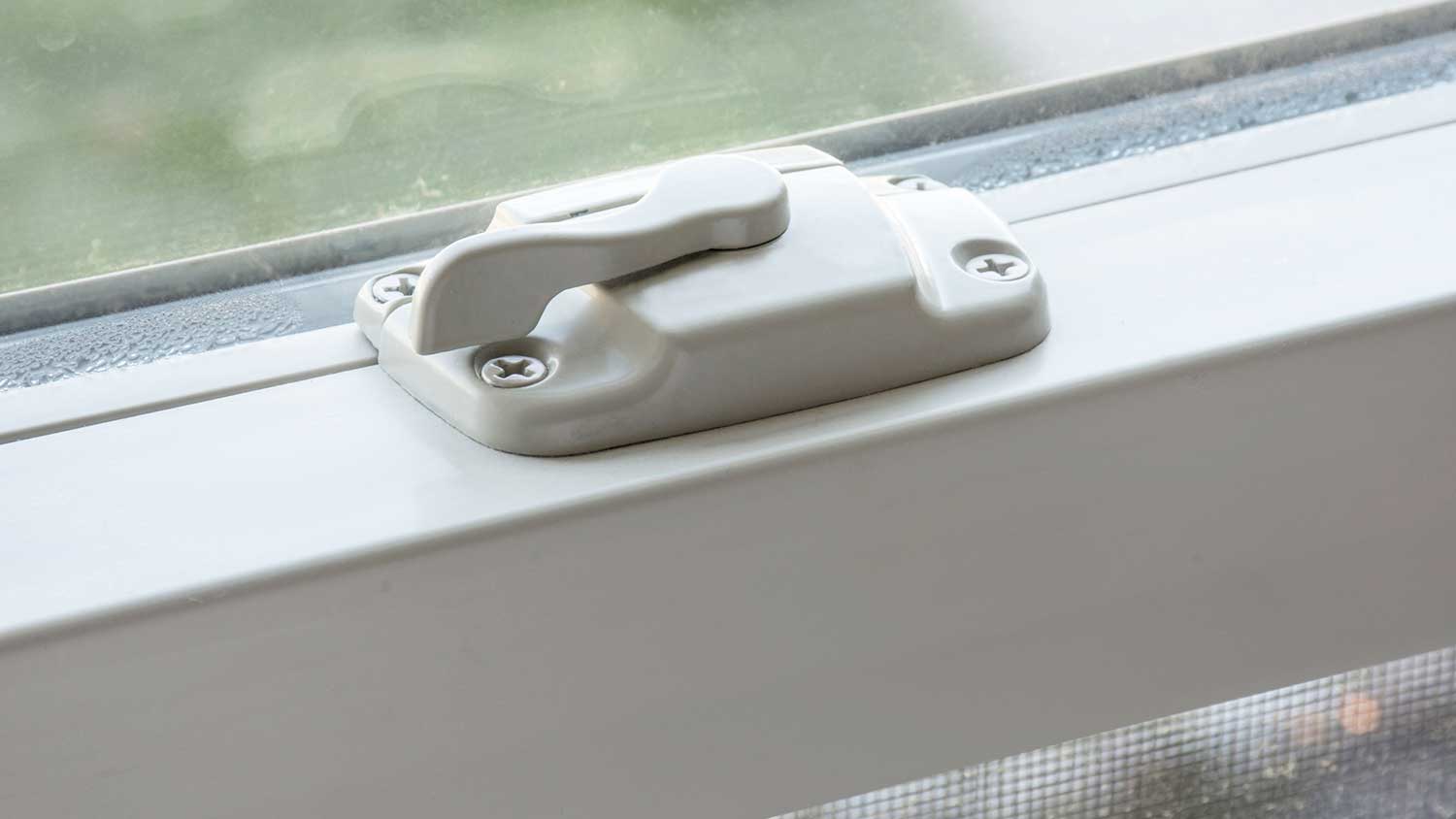 Sash lock installed on a window 