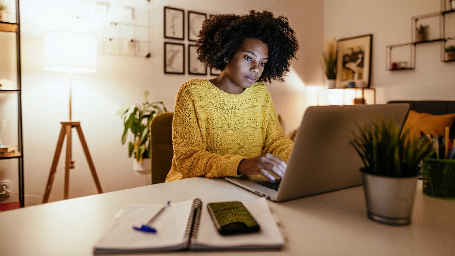 A woman checking on her laptop for permits requirements