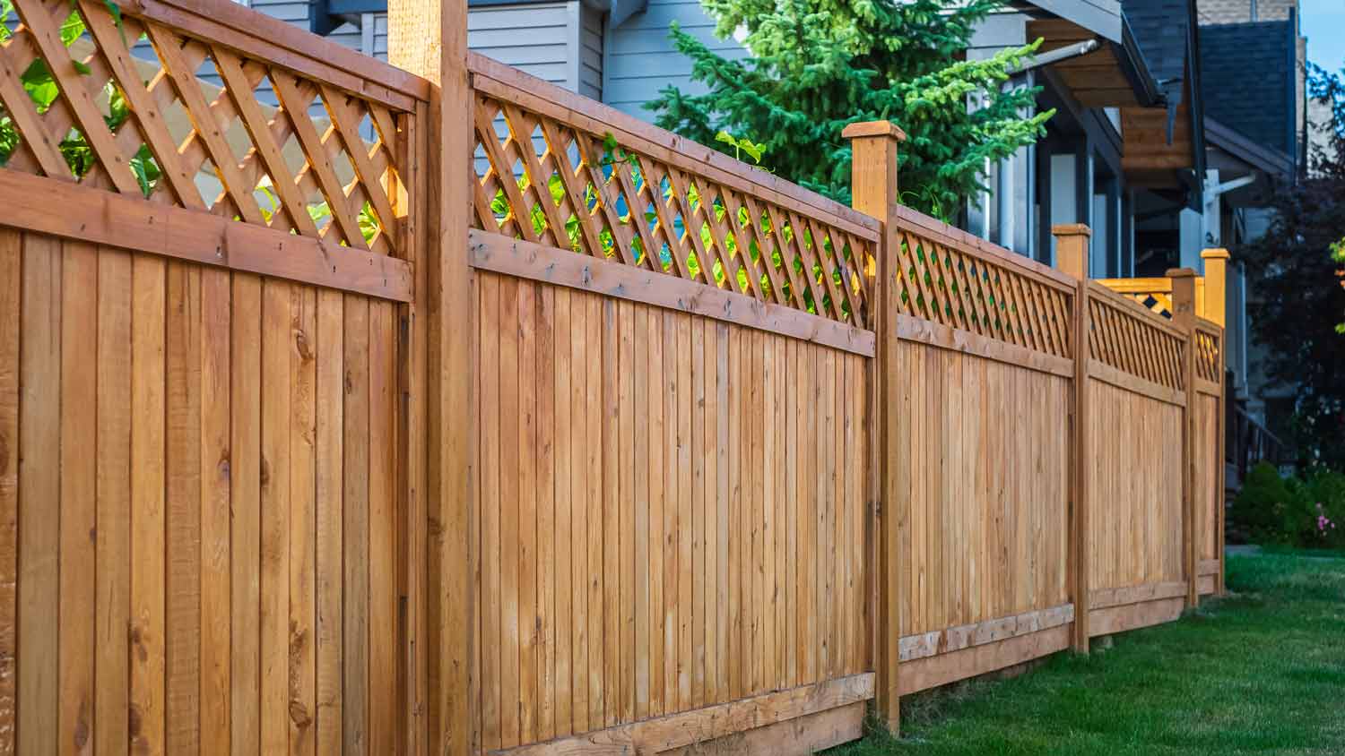 wooden fence around home