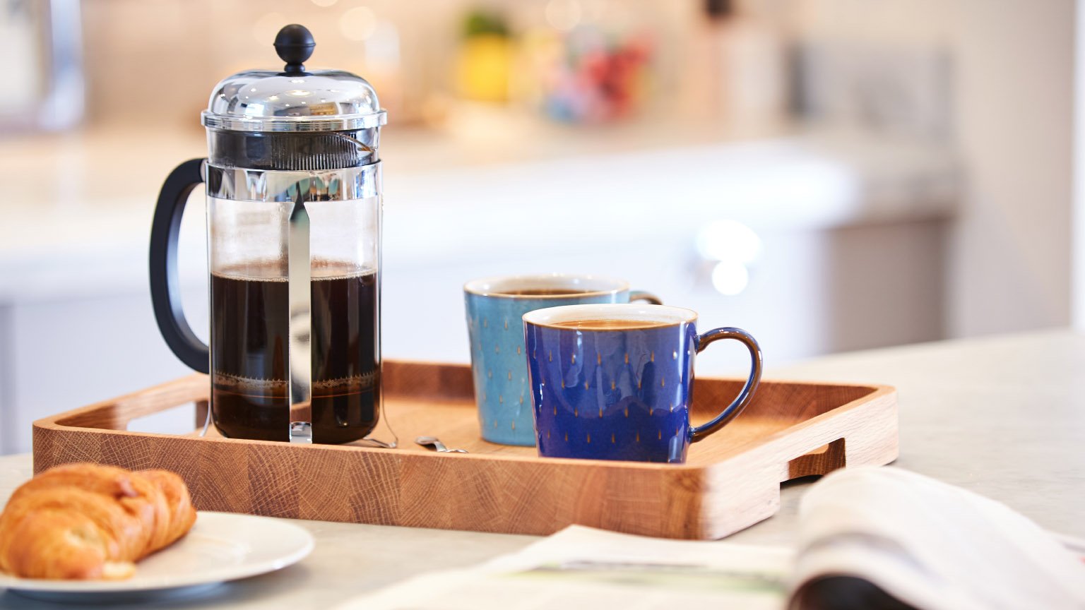 wood coffee serving tray