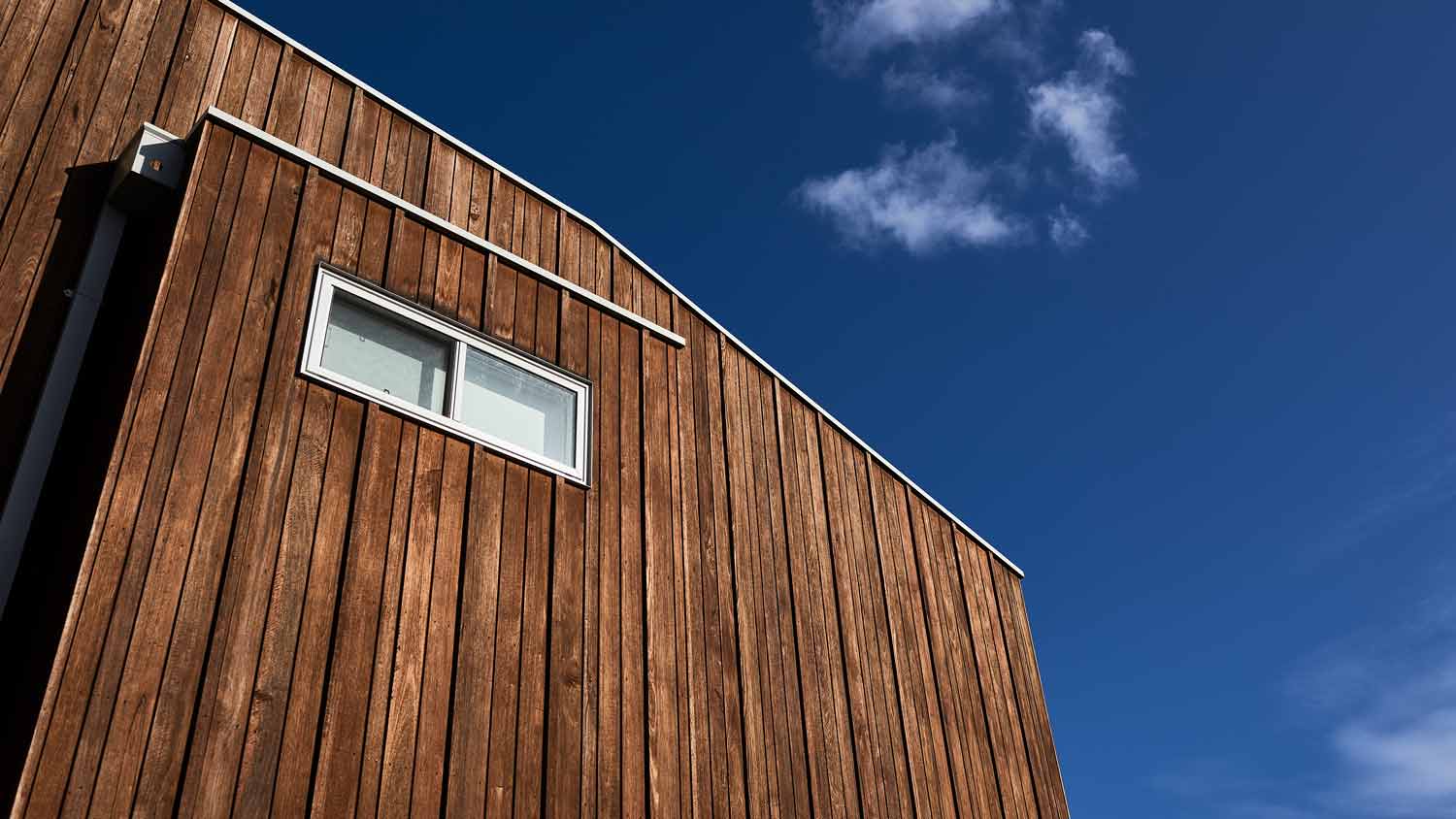 wood vertical siding home