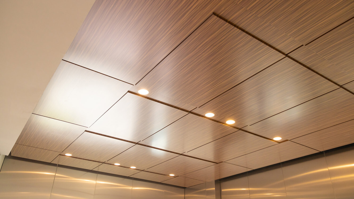 Wooden ceiling tiles
