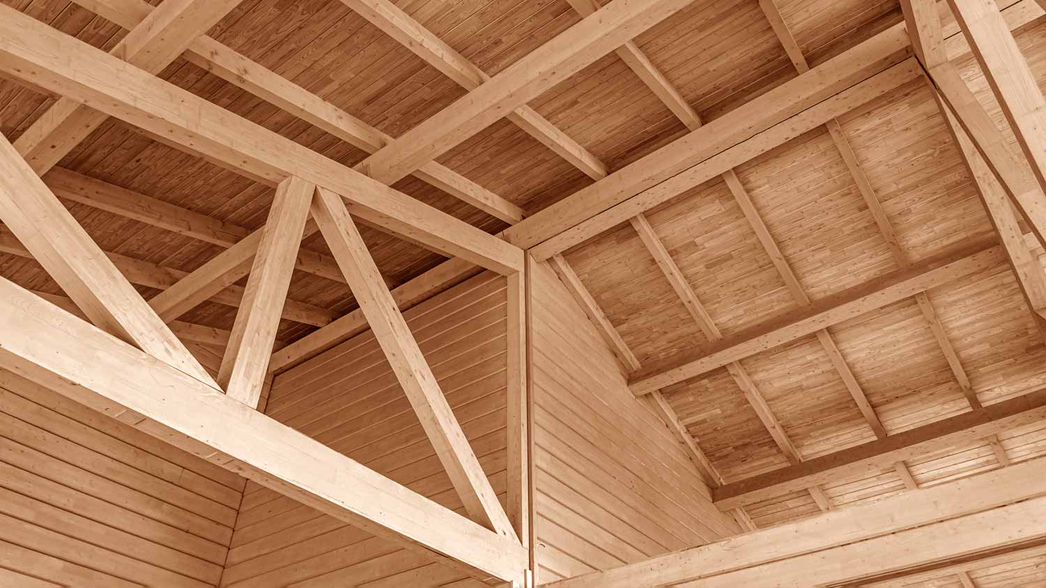 wooden roof construction