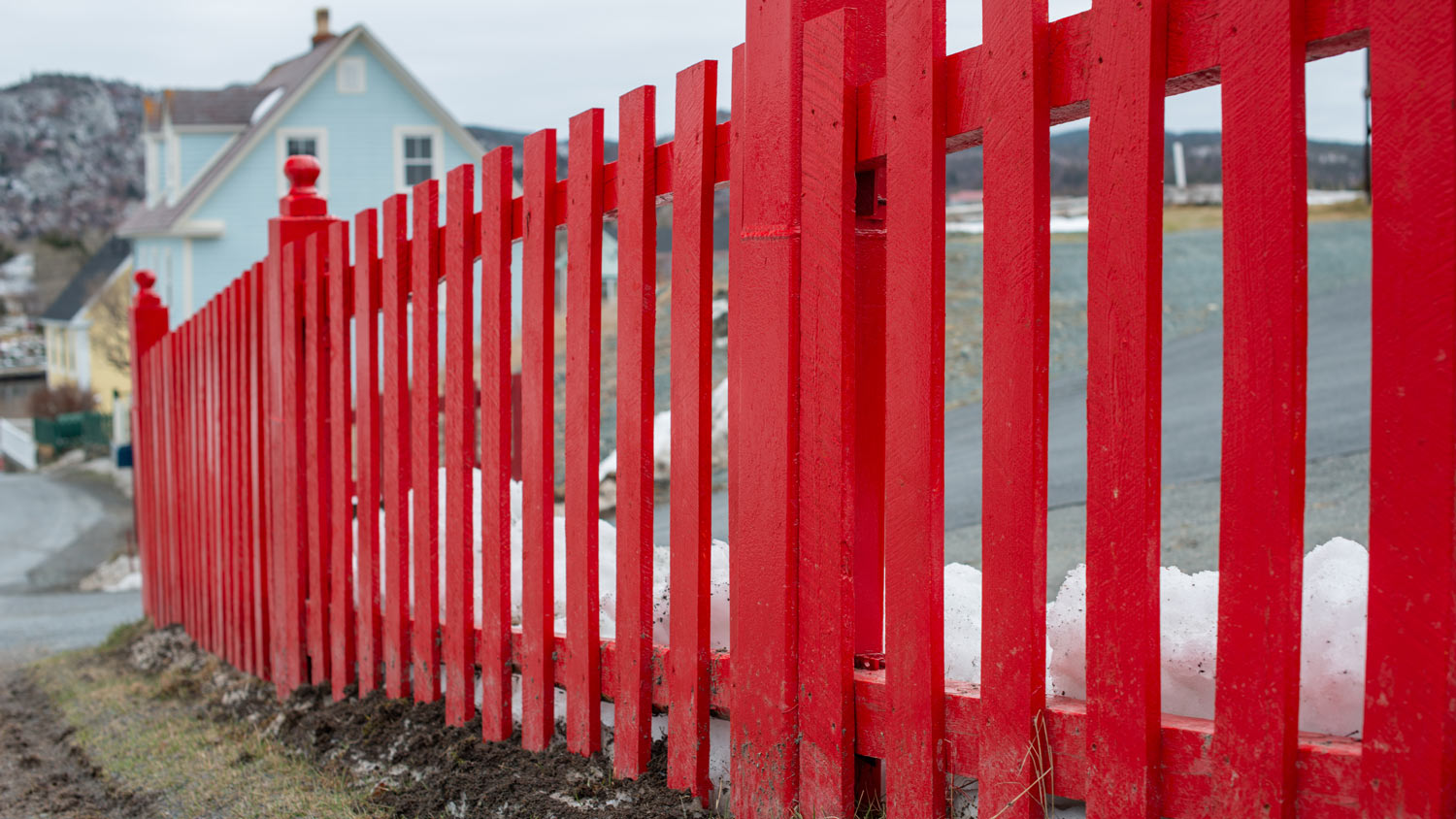 Detail of red fence