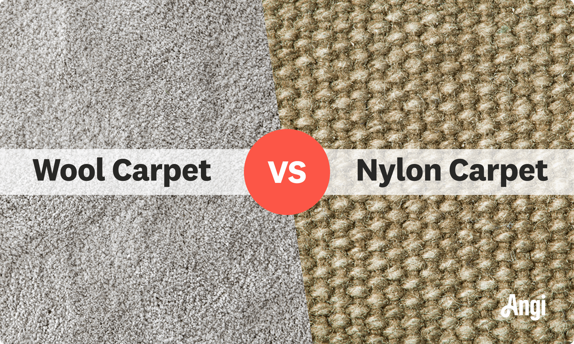 Wool carpet versus nylon carpet visually compared visually