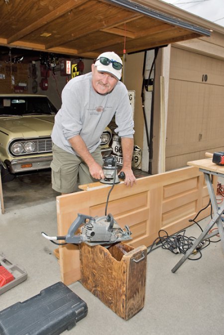 door contractor working on a door