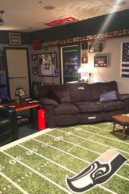 Seattle Seahawks man cave