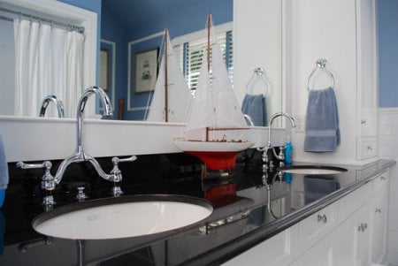kids bathroom sink with decoration
