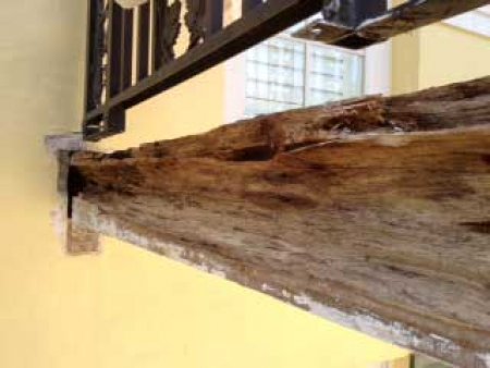 This beam served for 74 years before needing reconstruction. (Photo courtesy of Tom Southern)
