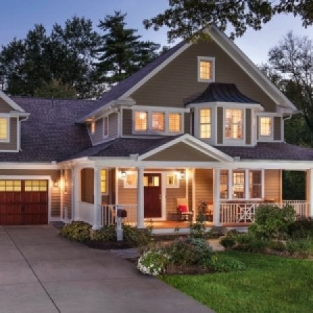 wood carriage-style garage door