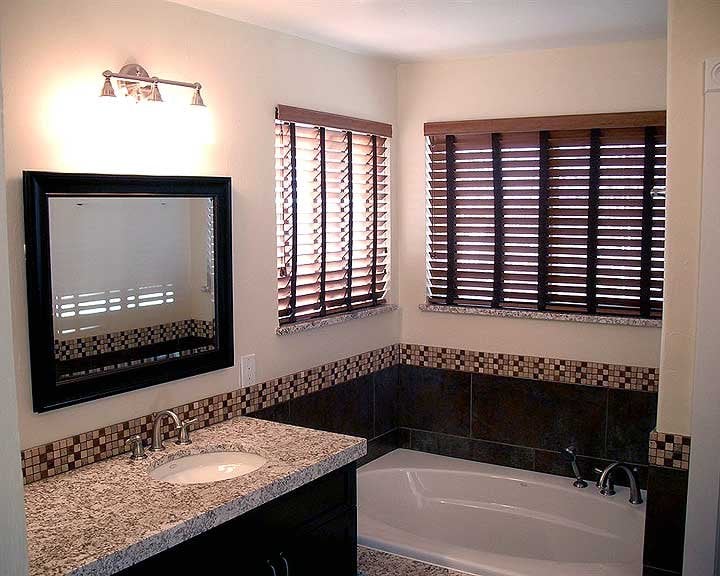 bathroom remodel with granite countertops