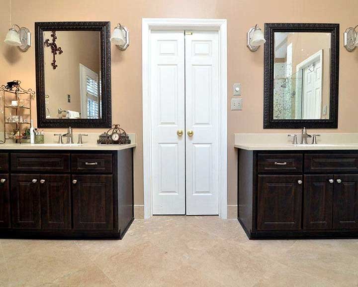 bathroom remodel with double sinks