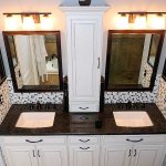 bathroom remodel with granite countertop