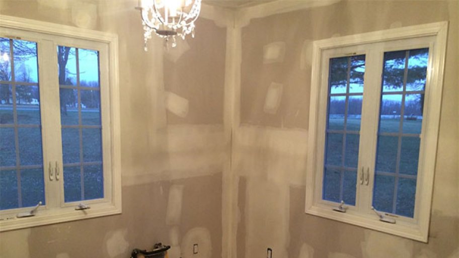 walls with drywall patched