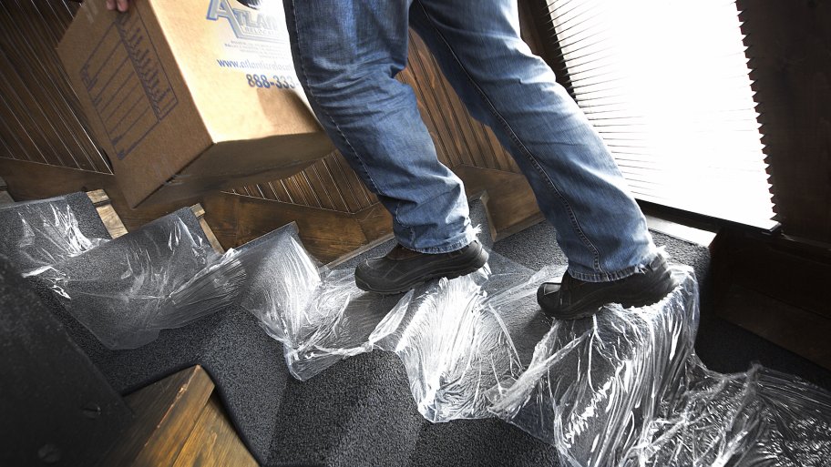 carpet film on stairs