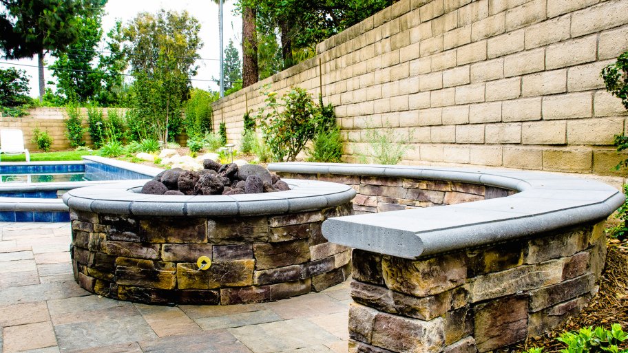 fire pit and surrounding seats