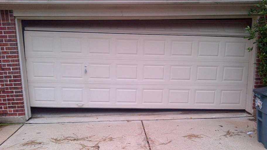 crooked garage door