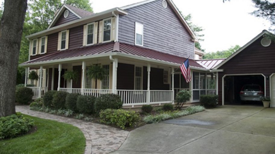 Purple farmhouse