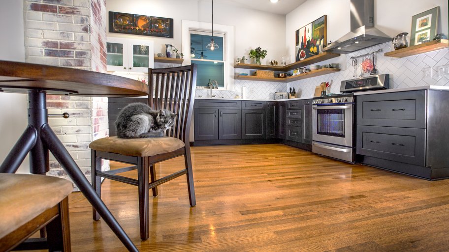 kitchen remodel with white subway tile
