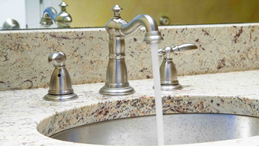 faucet with running water